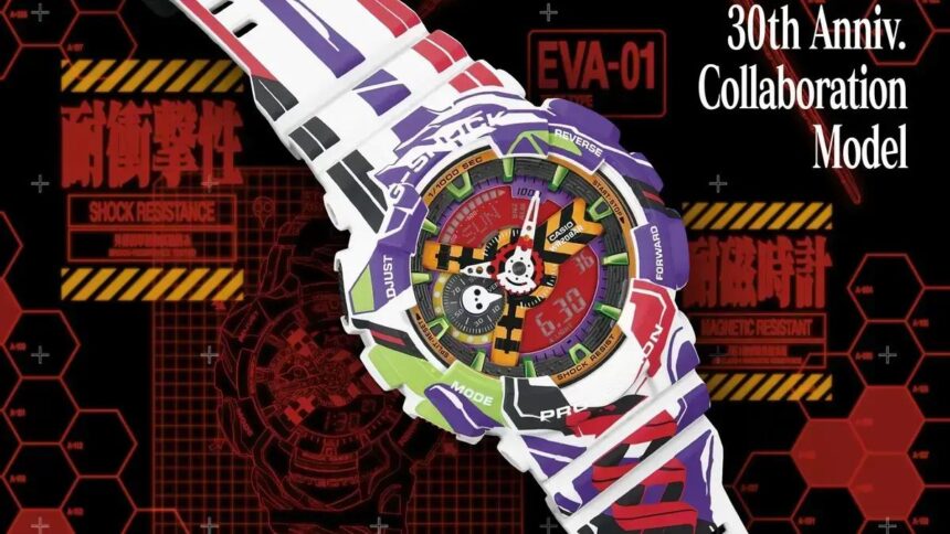 Relógio G-SHOCK celebra 30 anos de Evangelion com design exclusivo
