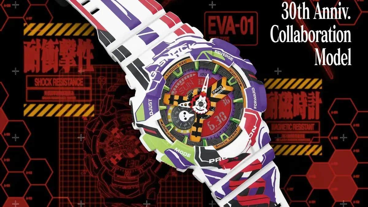 Relógio G-SHOCK celebra 30 anos de Evangelion com design exclusivo