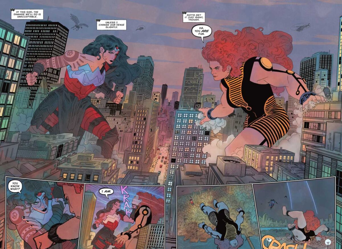 Kaiju Sized Wonder Woman vs Giganta in Absolute Wonder Woman 17
