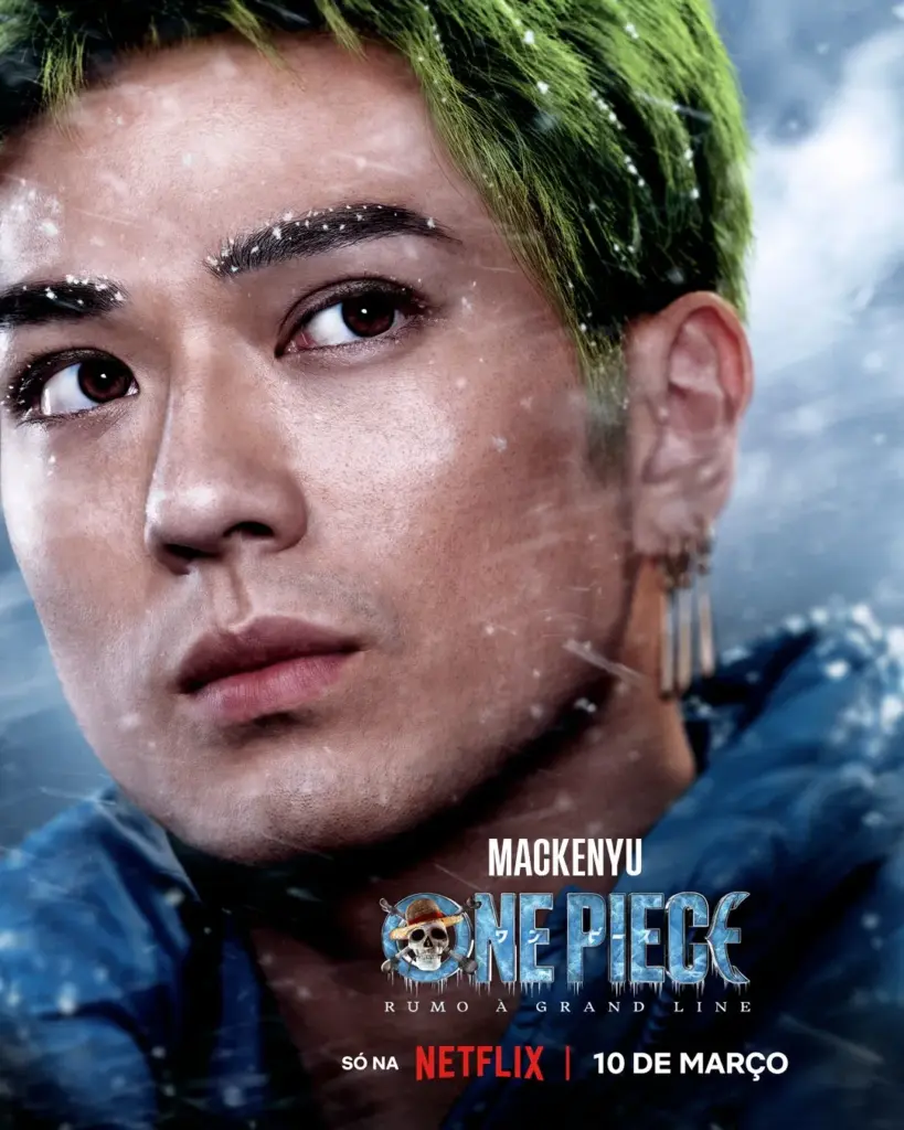 Pôster individual de Zoro na Ilha Drum para a 2ª temporada de One Piece: A Série