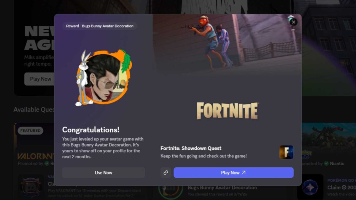 bugs bunny decoration fortnite discord