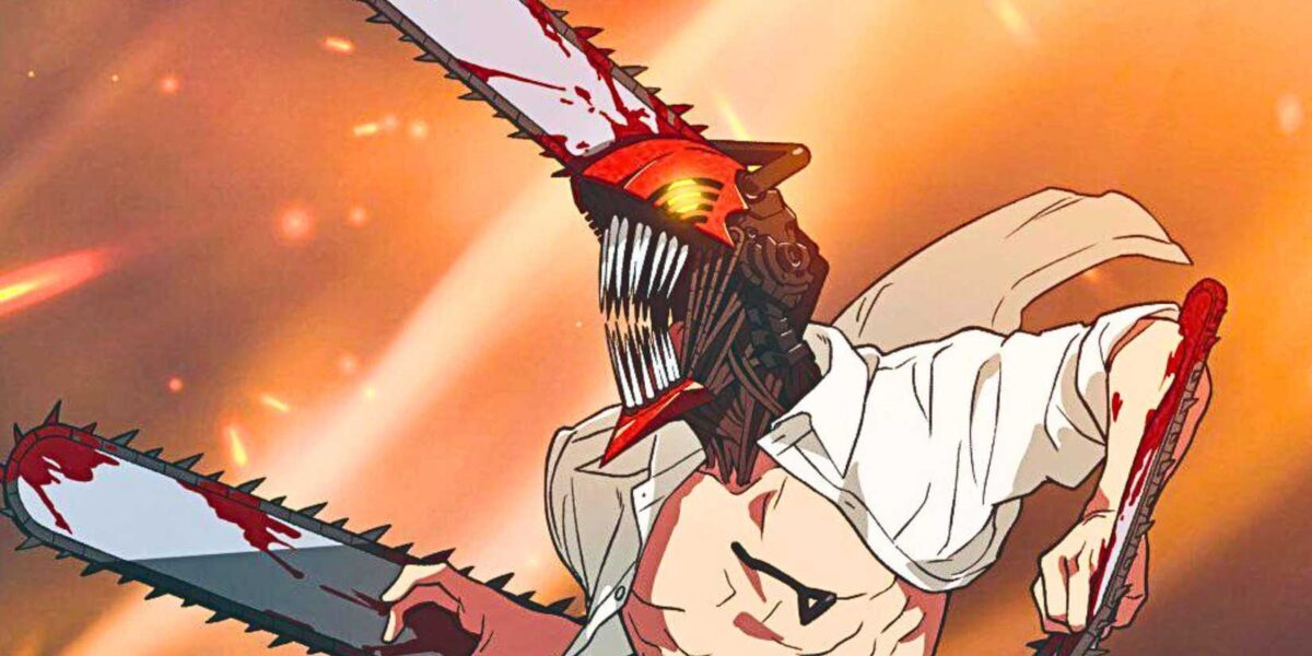 Denji as Chainsaw Man preparing to fight