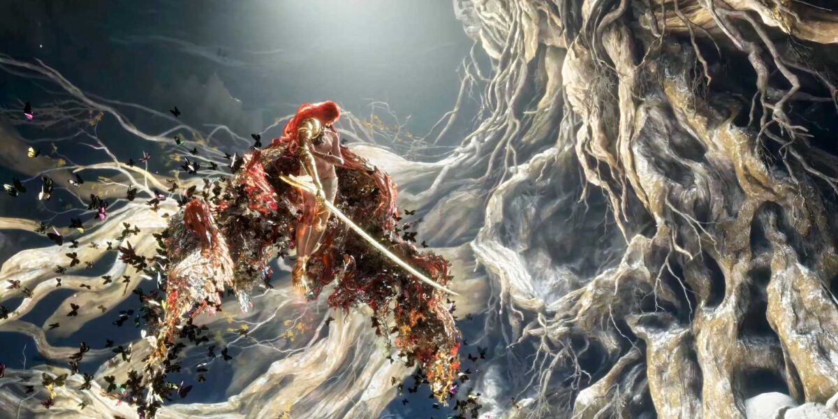 Elden Ring Malenia flying with sword