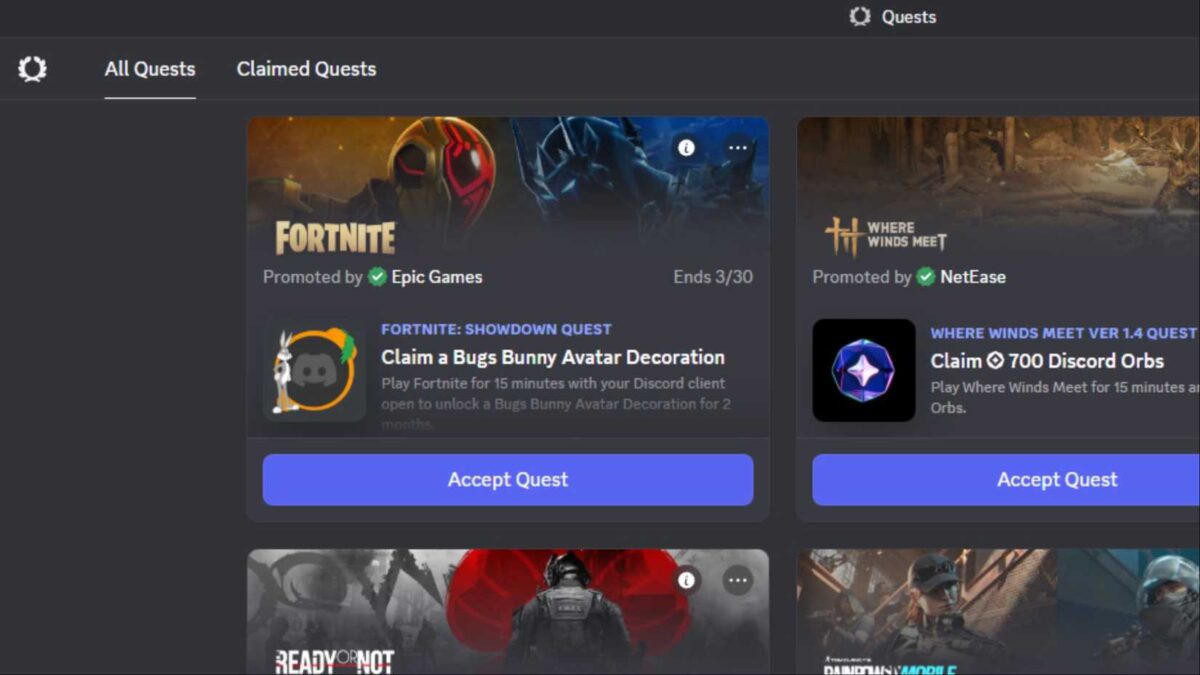 fortnite looney tunes quest discord