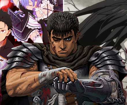 Guts, Subaru, and Hyakkimaru featured image berserk re:zero dororo