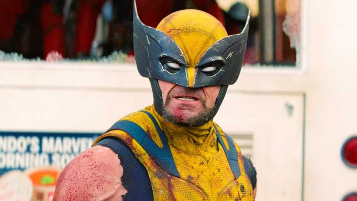 Hugh Jackman As Wolverine In Full Suit And Helmet Growling In Deadpool & Wolverine