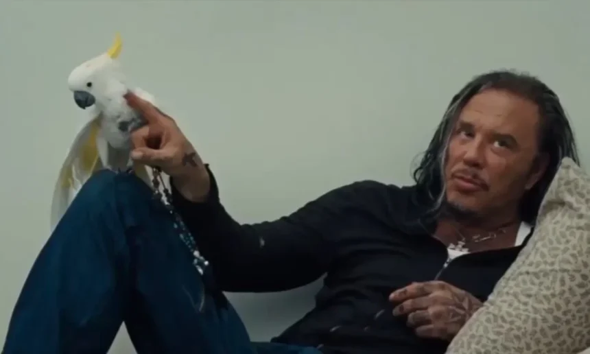 Mickey Rourke despejado