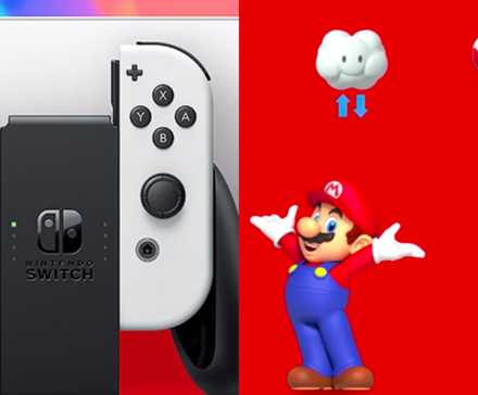 Nintendo Switch Online oled model and Mario
