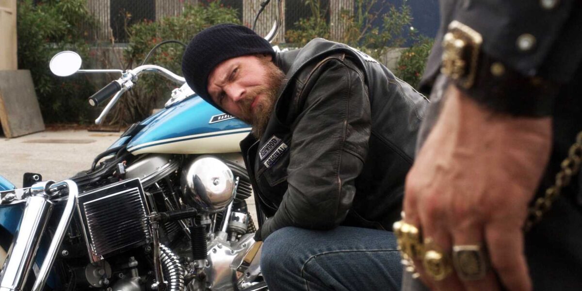 Ryan Hurst as Opie fixing a bike in Sons of Anarchy