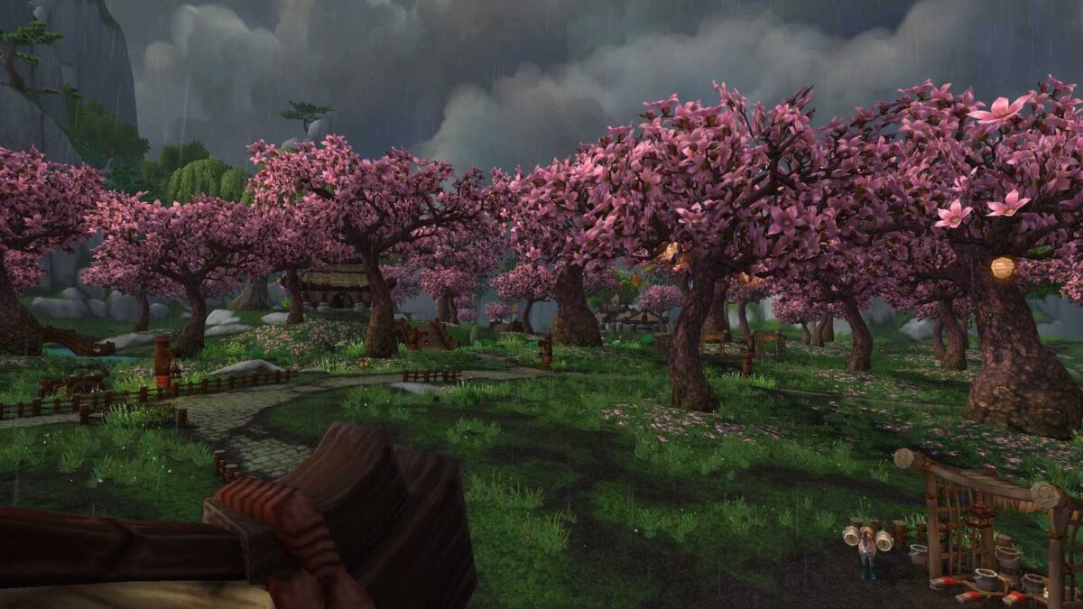 world of warcraft mists of pandaria jade forest cherry blossoms