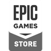 Epic Games Store logo, black and white.