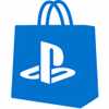 Blue shopping bag with PlayStation logo.