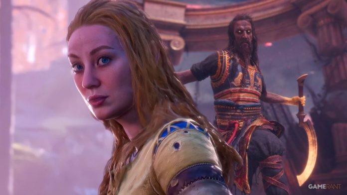 Arte do novo God of War com Faye como protagonista Imagem conceitual do próximo jogo God of War focado em Faye.