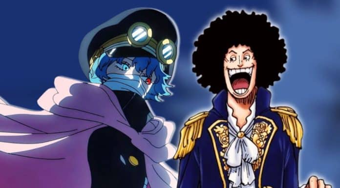One Piece 1184: Revelações Surpreendentes sobre o Passado de Brook e Candelle Ilustração do capítulo 1184 de One Piece com Brook e Candelle