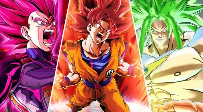 Dragon Ball: As 8 Versões Mais Poderosas do Super Saiyan God, Classificadas Imagem de Goku em sua forma Super Saiyan God