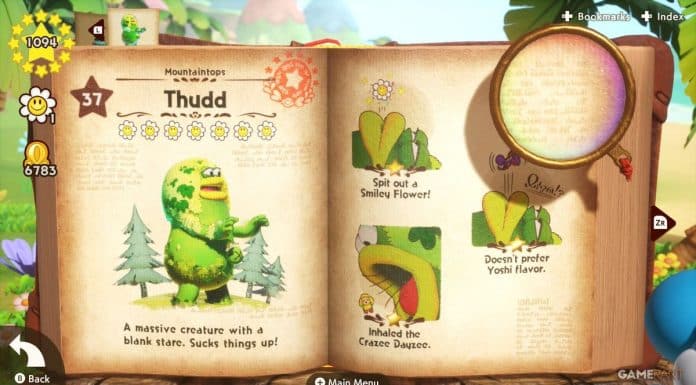 Yoshi and the Mysterious Book: Explorando as Curiosidades sobre Thudd e Suas Descobertas Yoshi enfrentando Thudd no novo jogo
