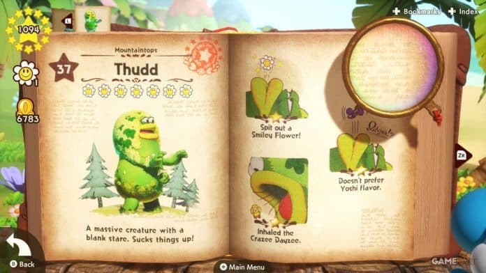 Thudd: O Glutão Gigante de Yoshi Yoshi enfrentando Thudd no novo jogo