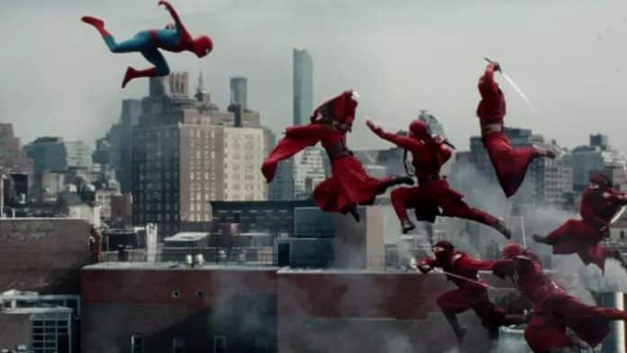 Homem-Aranha e Hulk Selvagem em cena do novo filme.
