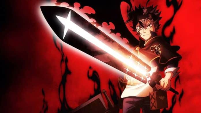 Asta com a Antimagia em Black Clover Asta de Black Clover com seu grimório e espada