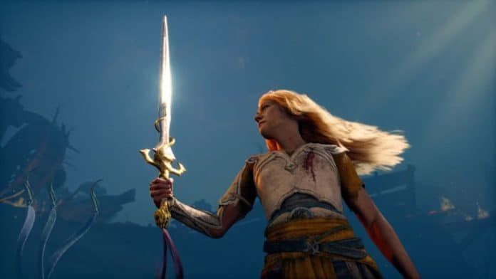 Deborah Ann Woll como Laufey em God of War Deborah Ann Woll como Laufey em God of War